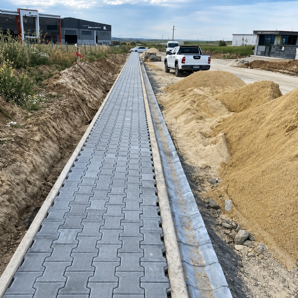 Kilit parke yürüyüş yolu